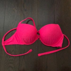 Aerie hot pink bikini top
